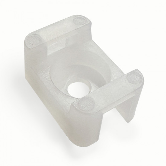 Майданчик під кабельну стяжку до 8 мм 22 х 15 мм, білий 100 шт. (37-082)