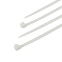 Хомут пластиковий (стяжка) Polax нейлонова 3 х 150мм, білий 100 шт. (37-087)