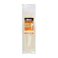 Хомут пластиковый (стяжка) Polax нейлоновый 4 х 350мм, белый 100 шт. (37-101)