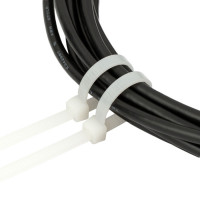 Хомут пластиковый (стяжка) Polax нейлоновый 4 х 370мм, белый 100 шт. (37-103)