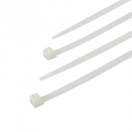 Хомут пластиковий (стяжка) Polax нейлонова 4 х 370мм, білий 100 шт. (37-103)