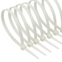 Хомут пластиковый (стяжка) Polax нейлоновый 5 х 350мм, белый 100 шт. (37-111)