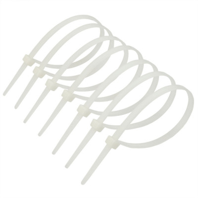 Хомут пластиковий (стяжка) Polax нейлонова 4 х 200мм, білий 100 шт. (37-095)