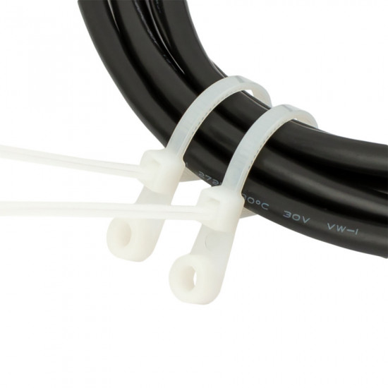 Хомут пластиковий (стяжка) Polax кабельний з монтажним кільцем 4,2 х 220 мм, білий 100 шт. (37-117) Хомут пластиковий (стяжка) Polax кабельний з монтажним кільцем 4,2 х 220 мм, білий 100 шт. (37-117)