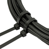 Хомут пластиковый (стяжка) Polax нейлоновая 3 х 100мм, черный 100 шт. (37-086)