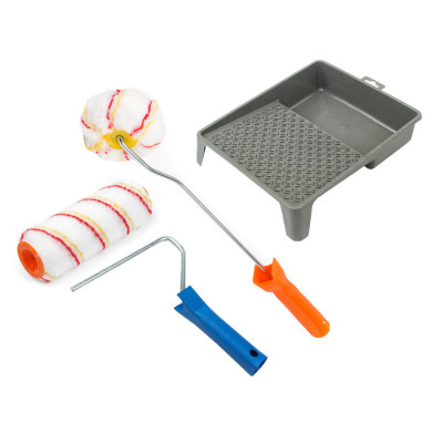 Набір для фарбування Polax, валик "Роял" 180 мм, ванночка для фарби і кутовий валик (335-44)