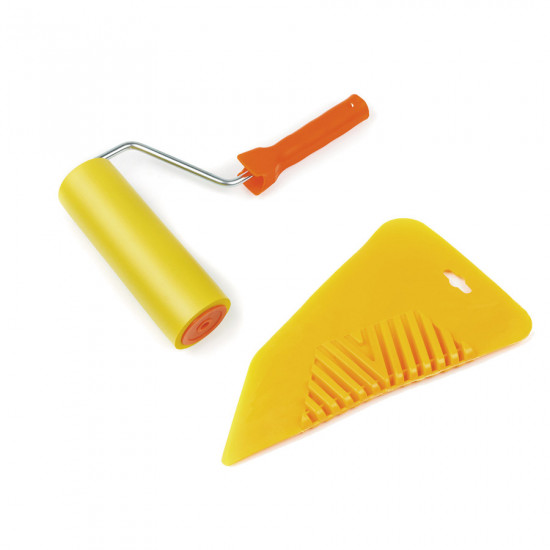 Набір для шпалер Polax притискний валик 180 мм і шпатель шпалерний (335-48)