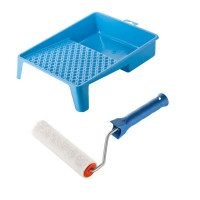 Валик "Велюр" 150х30 мм с ручкой и ванночка Polax (770-185)