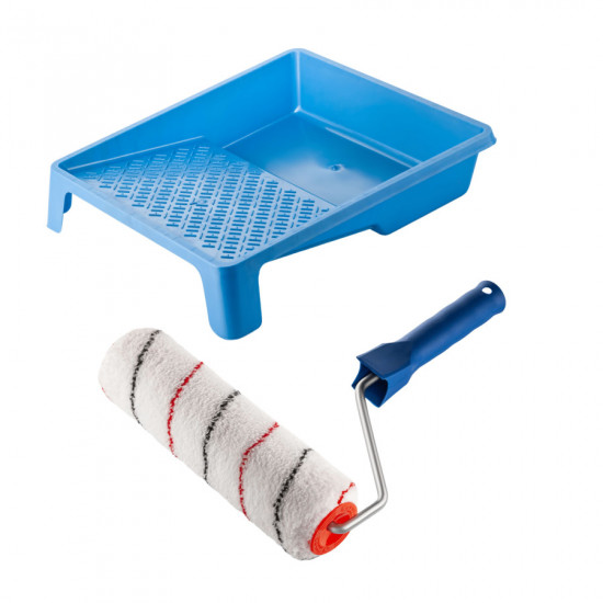 Валик "Мікрофібра" 250х48 мм з ручкою та ванночка Polax (770-221)