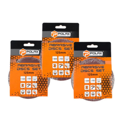 Наждачні круги на липучці Polax (К120, К320, К600) (335-62)