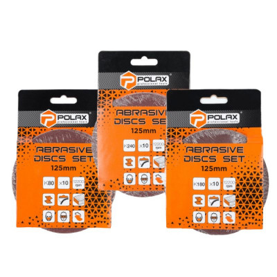 Наждачні круги на липучці Polax (К80, К180, К240) (335-63)