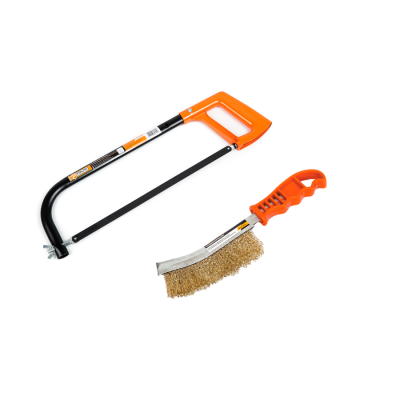 Набір для роботи з металом Polax ножівка по металу і щітка "Ірокез" (335-39)