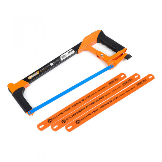 Ножівка по металу Profi 300мм і 3 полотна в подарунок Polax (335-68)