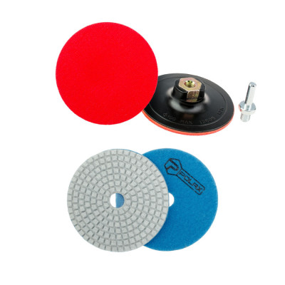 Диск алмазний шліфувальний "Черепашка" P50 та тримач на липучці Polax (335-75)