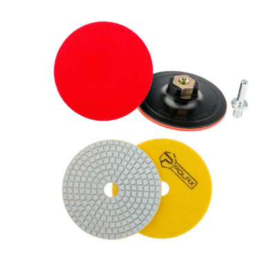 Диск алмазний шліфувальний "Черепашка" P30 та тримач на липучці Polax (335-76)