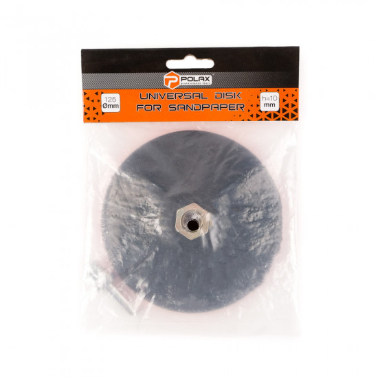 Шліфувальні круги на липучці К240, 10 шт., та утримувач 125 мм Polax (335-82)