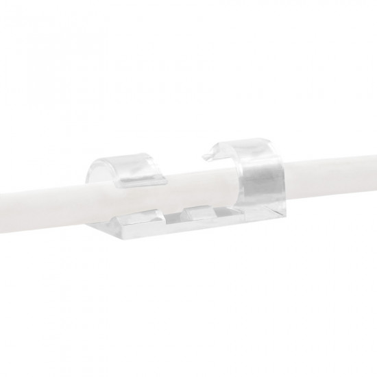 Кліпса кабельна Ø6-8 мм Polax самоклеюча 33х13 мм, 20 шт (37-174)