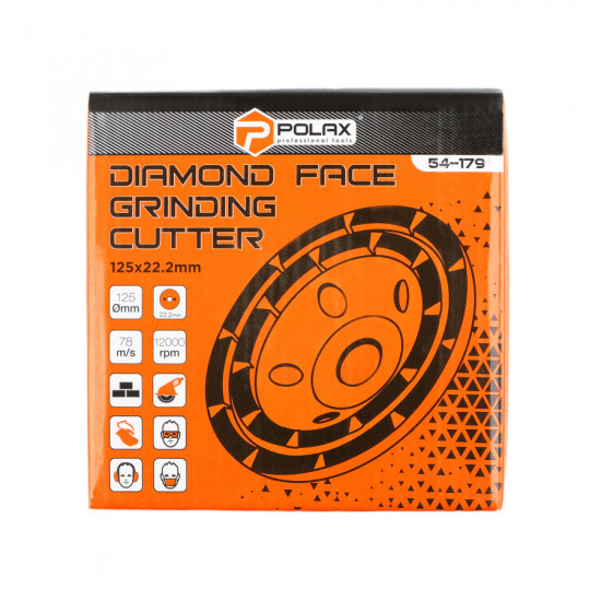 Чаша алмазна дворядна Polax 125х22.2 мм (54-179)