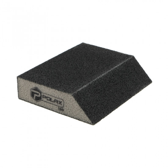 Губка шліфувальна P120 Polax кутова 110х90х25 мм (54-185)