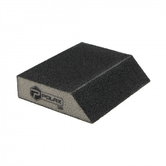 Губка шліфувальна P120 Polax кутова 110х90х25 мм (54-185)