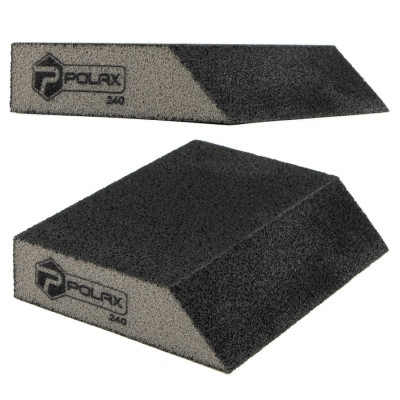 Губка шліфувальна P240 Polax кутова 110х90х25 мм (54-187)