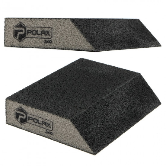 Губка шліфувальна P240 Polax кутова 110х90х25 мм (54-187)
