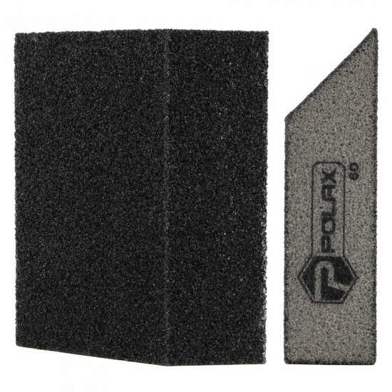 Губка шліфувальна P60 Polax кутова 110х90х25 мм (54-183)