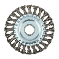 Щітка дискова 125 мм, для УШМ, М14, кручений дріт Polax (54-209)