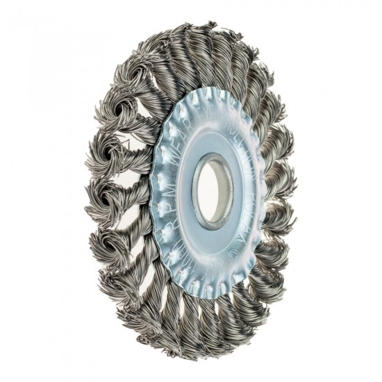 Щітка дискова 125 мм, для УШМ, М14, кручений дріт Polax (54-209)