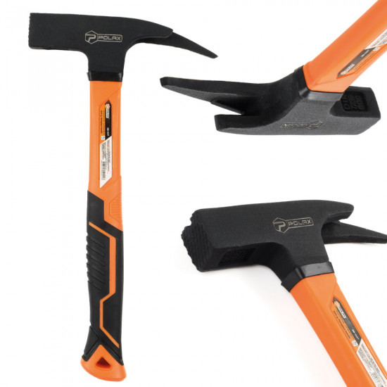 Молоток Polax покрівельний ручка з фібергласу 600 г (36-047)