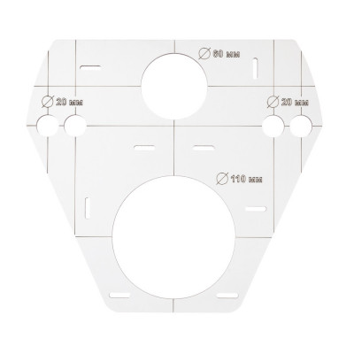 Шаблон-трафарет Polax для свердління отворів під інсталяцію (дерево) (1000-235)