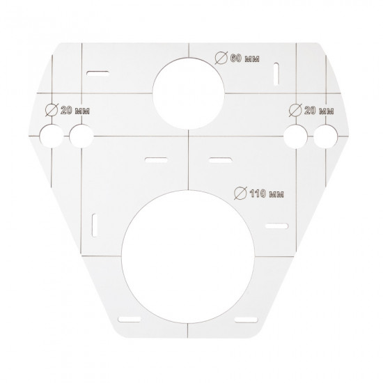 Шаблон-трафарет Polax для свердління отворів під інсталяцію (дерево) (1000-235)