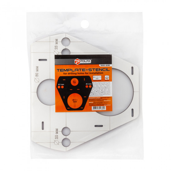 Шаблон-трафарет Polax для свердління отворів під інсталяцію (дерево) (1000-235)