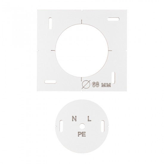 Шаблон Polax для підрозетників з отворами (1000-236)