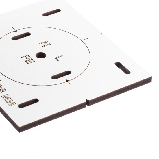 Шаблон Polax для підрозетників з отворами (1000-236)