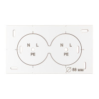 Шаблон Polax для подрозетников с отверстиями (1000-237)