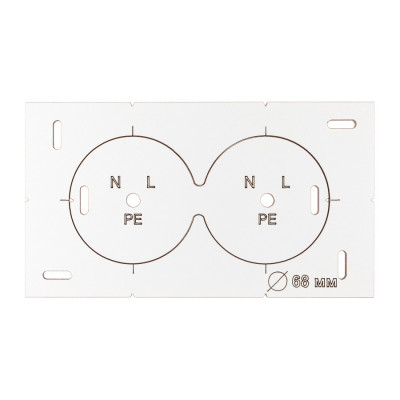 Шаблон Polax для підрозетників з отворами (1000-237)