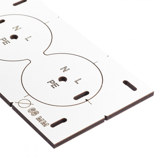 Шаблон Polax для підрозетників з отворами (1000-237)