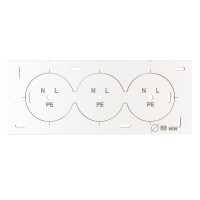 Шаблон Polax для підрозетників з отворами (1000-238)