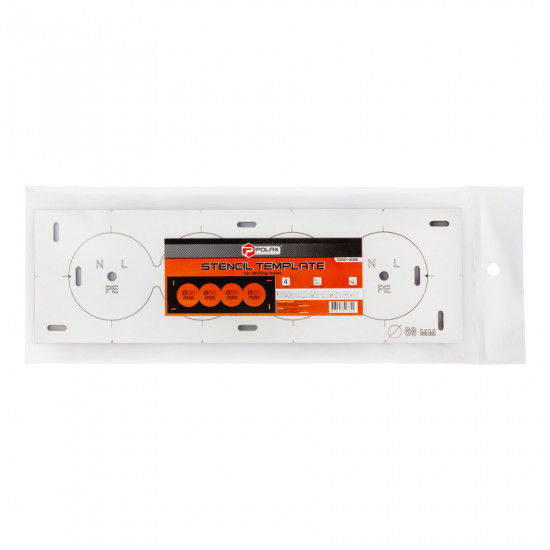 Шаблон Polax для підрозетників з отворами (1000-239)