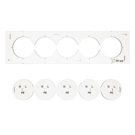 Шаблон Polax для підрозетників з отворами (1000-240)