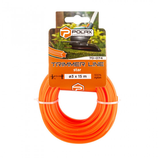Жилка для тримера "Зірка" 3 мм Polax 15 м (70-074)