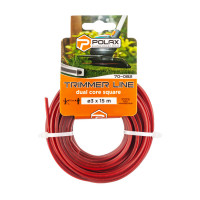 Жилка для триммера "Квадрат с кордом" 3 мм Polax 15 м (70-082)