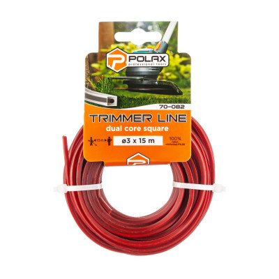 Жилка для тримера "Квадрат з кордом" 3 мм Polax 15 м (70-082)