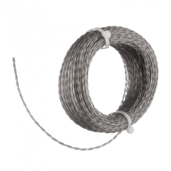 Жилка для триммера "Кручёный квадрат с кордом" 2 мм Polax 15 м (70-084)