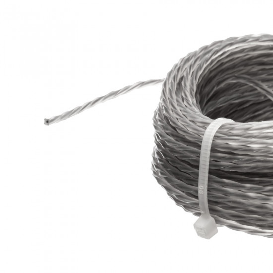 Жилка для триммера "Кручёный квадрат с кордом" 2 мм Polax 15 м (70-084)