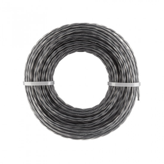 Жилка для тримера "Кручений квадрат з кордом" 3 мм Polax 15 м (70-087)