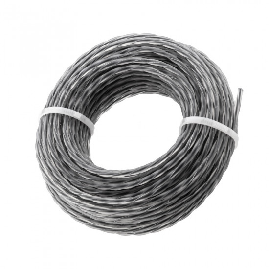 Жилка для тримера "Кручений квадрат з кордом" 3 мм Polax 15 м (70-087)