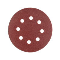 Шлифовальный круг Polax на липучке самозачепной 125 мм, К80, с отверстиями (54-215)