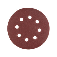 Шліфувальний круг Polax на липучці самозачіпній 125 мм, К150, з отворами (54-218) Шліфувальний круг Polax на липучці самозачіпній 125 мм, К150, з отворами (54-218)